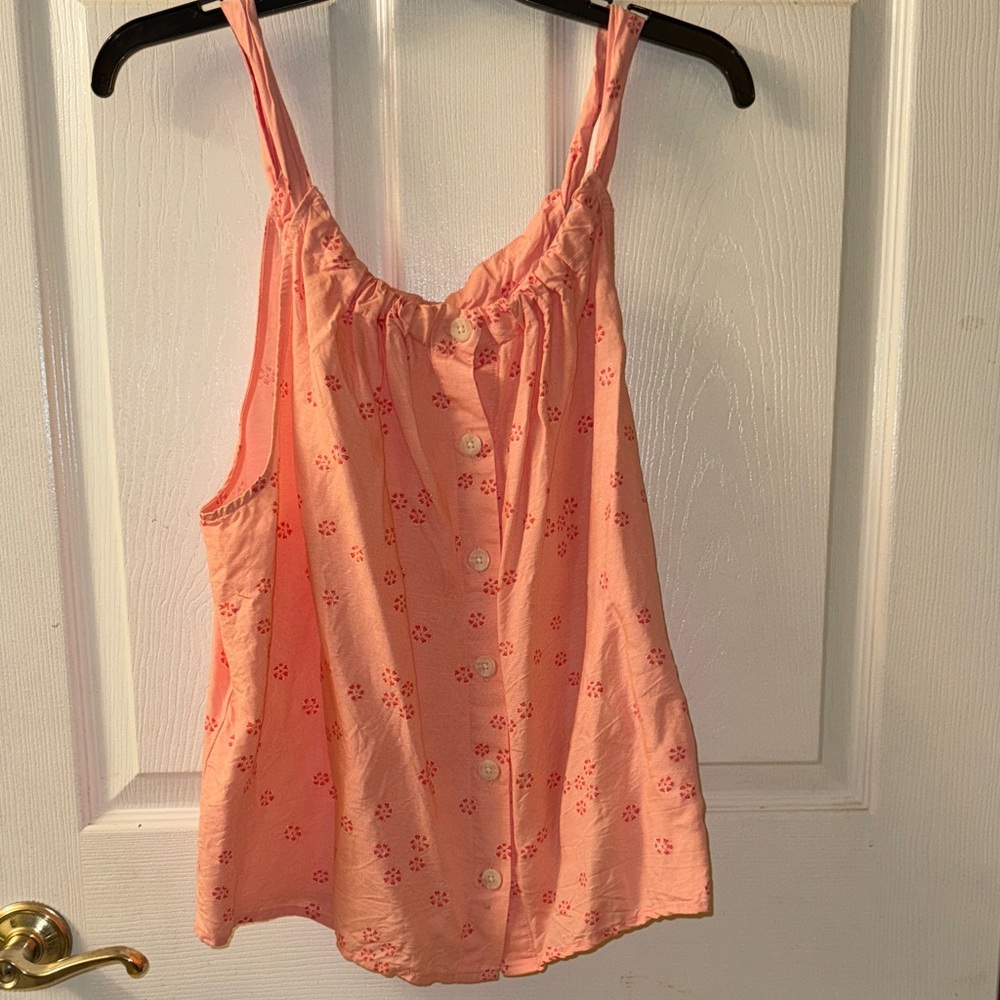 GAP Peach Floral Tank Top